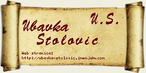 Ubavka Stolović vizit kartica